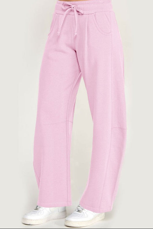 Moonwalk Barrel Leg Sweatpants - Pink