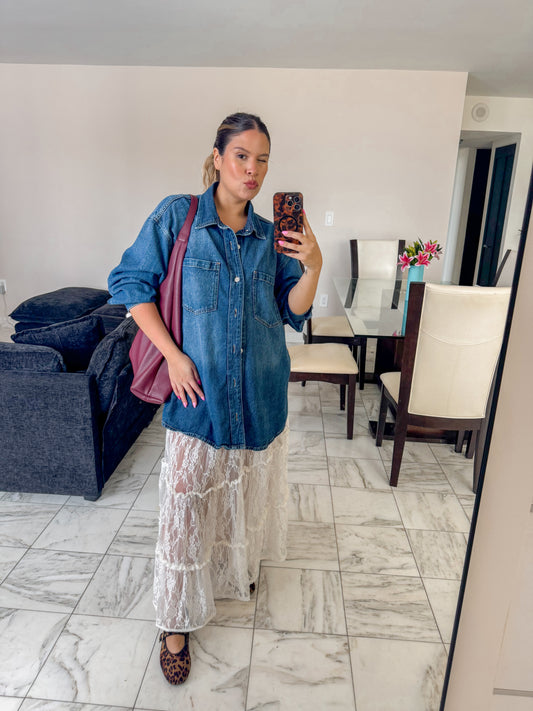 Play around lace skirt